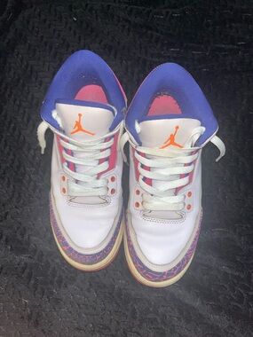 Used Nike Air Jordan 3 retro barely grape Kids 5.5y women’s 7